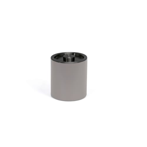London Ice Bucket 2 Quart Round, Stone with Matte Black Lid